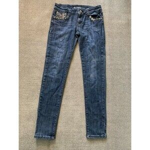 LA Idol USA Blue Jeans Womens Size 9 Beaded embellished Pants & $